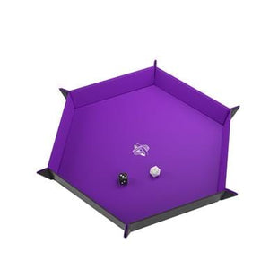 Gamers Guild AZ Gamegenic Gamegenic: Magnetic Dice Tray Hexagonal Black/Purple (Pre-Order) Asmodee