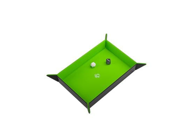 Gamers Guild AZ Gamegenic Gamegenic: Magnetic Dice Tray Rectangular Black/Green (Pre-Order) Asmodee