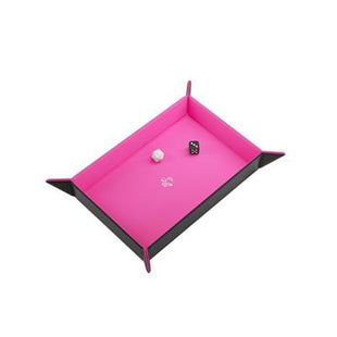 Gamers Guild AZ Gamegenic Gamegenic: Magnetic Dice Tray Rectangular Black/Pink (Pre-Order) Asmodee