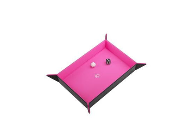Gamers Guild AZ Gamegenic Gamegenic: Magnetic Dice Tray Rectangular Black/Pink (Pre-Order) Asmodee