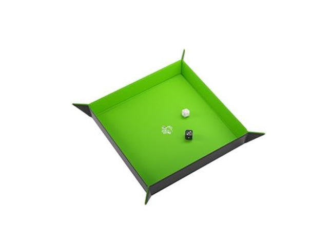 Gamers Guild AZ Gamegenic Gamegenic: Magnetic Dice Tray Square Black/Green (Pre-Order) Asmodee