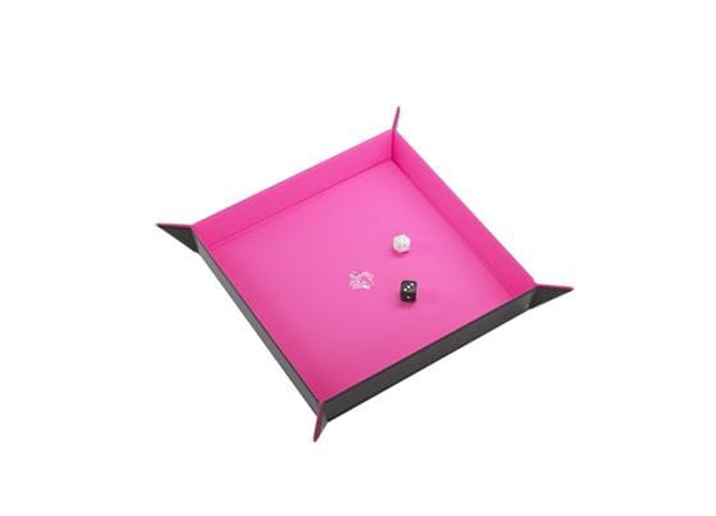 Gamers Guild AZ Gamegenic Gamegenic: Magnetic Dice Tray Square Black/Pink (Pre-Order) Asmodee