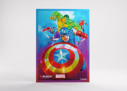 Gamers Guild AZ Gamegenic Gamegenic: Premium Art Sleeves - Magic the Gathering | Marvel Super Heroes - Captain America, Team Leader (Pre-Order) Asmodee