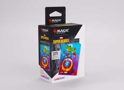 Gamers Guild AZ Gamegenic Gamegenic: Premium Art Sleeves - Magic the Gathering | Marvel Super Heroes - Captain America, Team Leader (Pre-Order) Asmodee