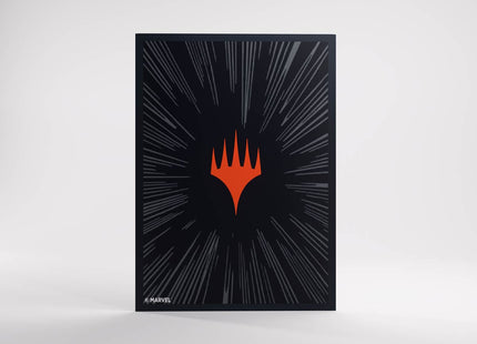 Gamers Guild AZ Gamegenic Gamegenic: Premium Double Sleeving Pack 100 - Magic the Gathering | Marvel Super Heroes - Comic Burst Black (Pre-Order) Asmodee