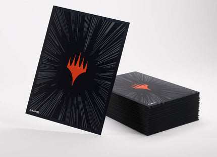 Gamers Guild AZ Gamegenic Gamegenic: Premium Double Sleeving Pack 100 - Magic the Gathering | Marvel Super Heroes - Comic Burst Black (Pre-Order) Asmodee