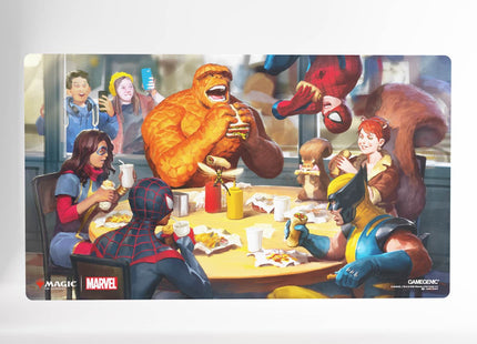 Gamers Guild AZ Gamegenic Gamegenic: Prime Playmat - Magic the Gathering | Marvel Super Heroes - Heroic Feast (Pre-Order) Asmodee