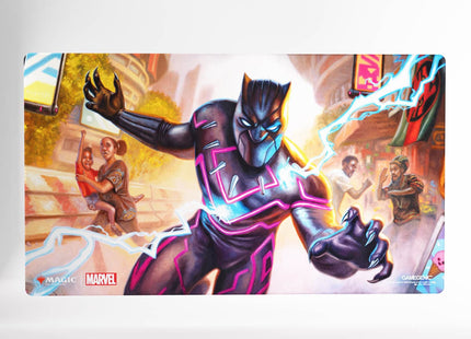Gamers Guild AZ Gamegenic Gamegenic: Shiny Playmat - Magic the Gathering | Marvel Super Heroes - Striking Black Panther (Pre-Order) Asmodee