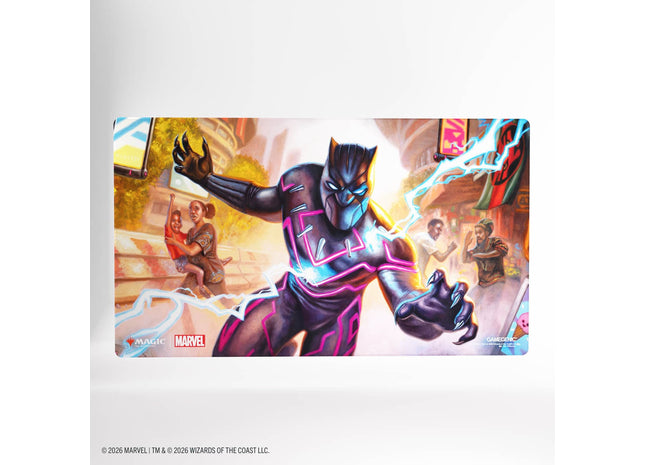 Gamers Guild AZ Gamegenic Gamegenic: Shiny Playmat - Magic the Gathering | Marvel Super Heroes - Striking Black Panther (Pre-Order) Asmodee