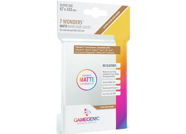 Gamers Guild AZ Gamegenic Gamegenic: Sleeves - 7 Wonders Matte Asmodee