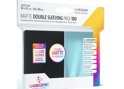 Gamers Guild AZ Gamegenic Gamegenic: Sleeves - Double Sleeving Pack 100 Matte Asmodee