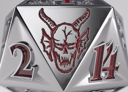 Gamers Guild AZ Gamegenic Gamegenic: Stranger Things - Hellfire Club Premium Metal D20 Die (Pre-Order) Asmodee