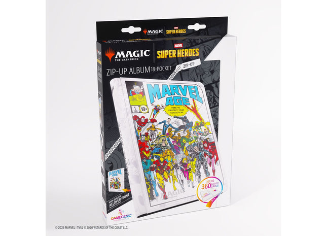 Gamers Guild AZ Gamegenic Gamegenic: Zip-Up Album 18-Pocket - Magic the Gathering | Marvel Super Heroes - Marvel Age (Pre-Order) Asmodee