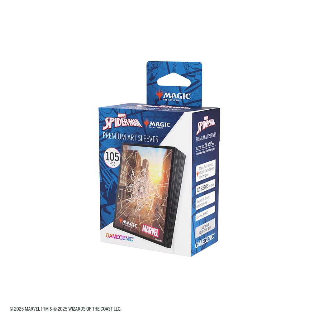 spider man mtg card sleeves Gamegenic Magic: The Gathering Marvel's Spider-Man Premium Art - Green Goblin The matte back and clear front provide an exceptional tactile feel and an incredibly smooth shuffle experience Gamegenic Premium Art Sleeves -