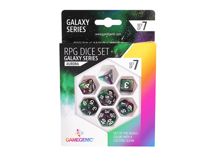 Gamers Guild AZ Gamegenic RPG Dice Set: Aurora - Galaxy Series Asmodee