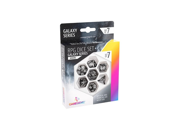 Gamers Guild AZ Gamegenic RPG Dice Set: Moon - Galaxy Series (Pre-Order) Asmodee