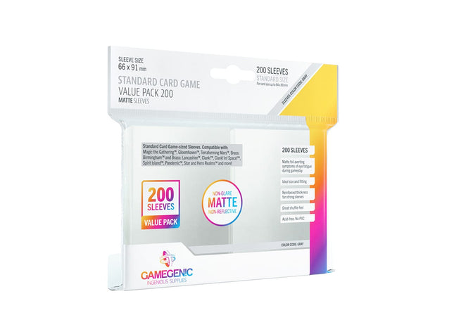 Gamers Guild AZ Gamegenic Value Pack Standard MATTE Sleeves Asmodee