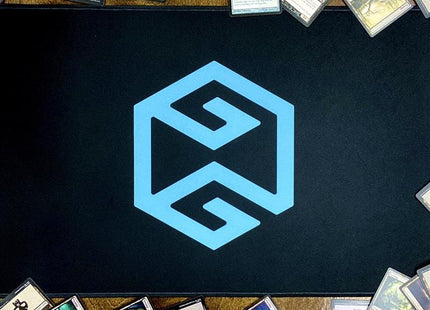 Gamers Guild AZ Gamers Guild AZ Merch GG Playmat - Blue Logo on Black Gamers Guild AZ