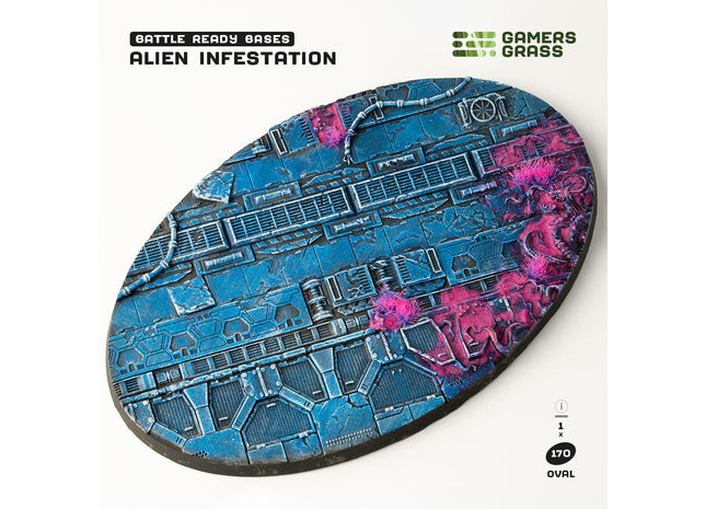 Gamers Guild AZ GamersGrass GamersGrass: Alien Infestation Bases, Oval 170mm (x1) GamersGrass