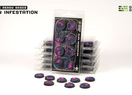 Gamers Guild AZ GamersGrass GamersGrass: Alien Infestation Bases, Round 28mm (x8) GamersGrass