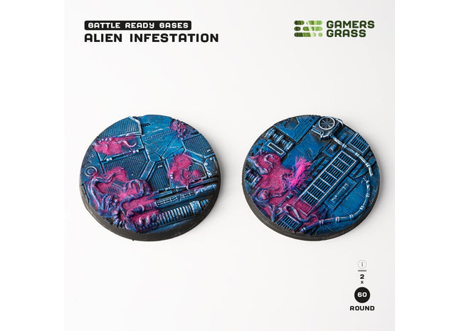 Gamers Guild AZ GamersGrass GamersGrass: Alien Infestation Bases, Round 60mm (x2) GamersGrass