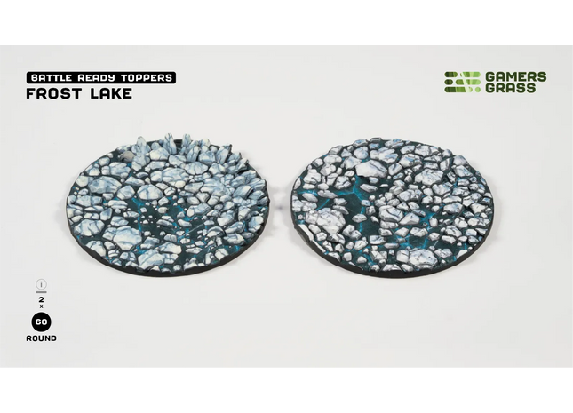 Gamers Guild AZ GamersGrass GamersGrass: Battle Ready Toppers - Frost Lake - Round 60mm (x2) GamersGrass