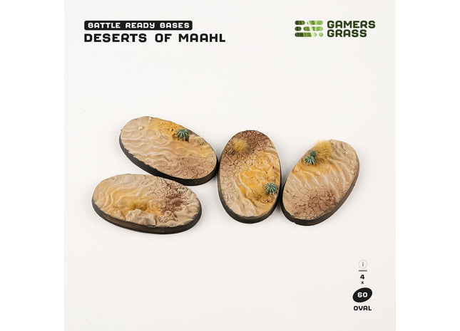 Gamers Guild AZ GamersGrass GamersGrass: Deserts of Maahl Bases, Oval 60mm (x4) GamersGrass
