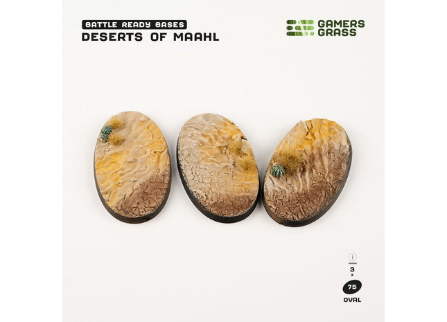 Gamers Guild AZ GamersGrass GamersGrass: Deserts of Maahl Bases, Oval 75mm (x3) GamersGrass