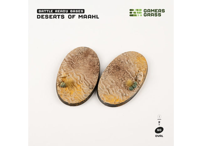 Gamers Guild AZ GamersGrass GamersGrass: Deserts of Maahl Bases, Oval 90mm (x2) GamersGrass