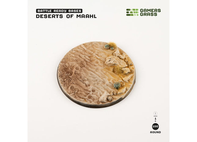 Gamers Guild AZ GamersGrass GamersGrass: Deserts of Maahl Bases, Round 100mm (x1) GamersGrass