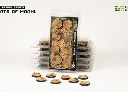 Gamers Guild AZ GamersGrass GamersGrass: Deserts of Maahl Bases, Round 28mm (x8) GamersGrass