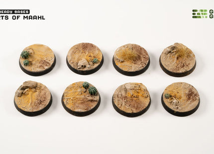 Gamers Guild AZ GamersGrass GamersGrass: Deserts of Maahl Bases, Round 28mm (x8) GamersGrass