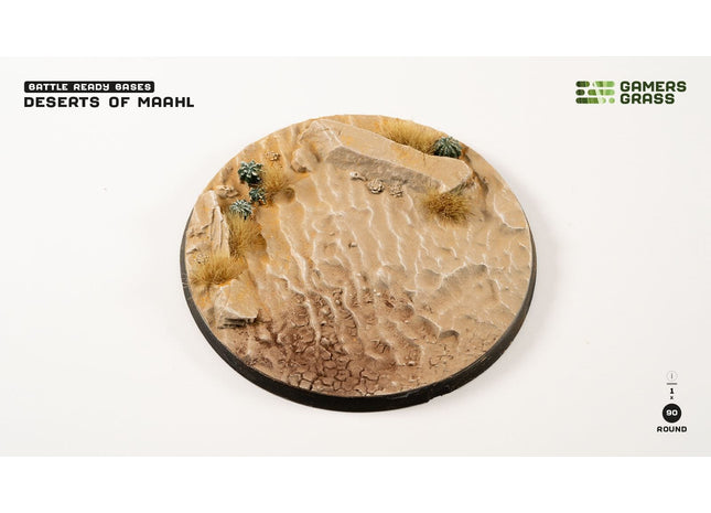 Gamers Guild AZ GamersGrass GamersGrass: Deserts of Maahl Bases, Round 90mm (x1) GamersGrass