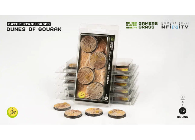 Gamers Guild AZ GamersGrass GamersGrass: Dunes of Bourak Bases, Round 40mm (x4) GamersGrass