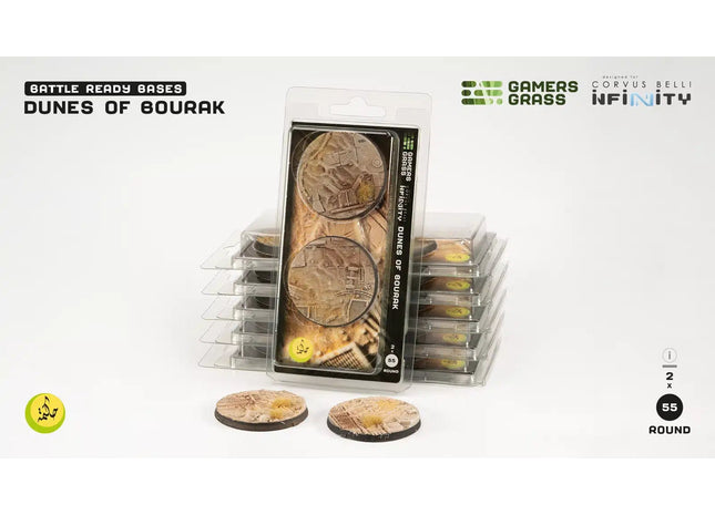 Gamers Guild AZ GamersGrass GamersGrass: Dunes of Bourak Bases, Round 55mm (x2) GamersGrass