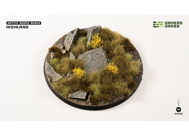 Gamers Guild AZ GamersGrass GamersGrass: Highland Bases, Round 90mm (x1) GamersGrass