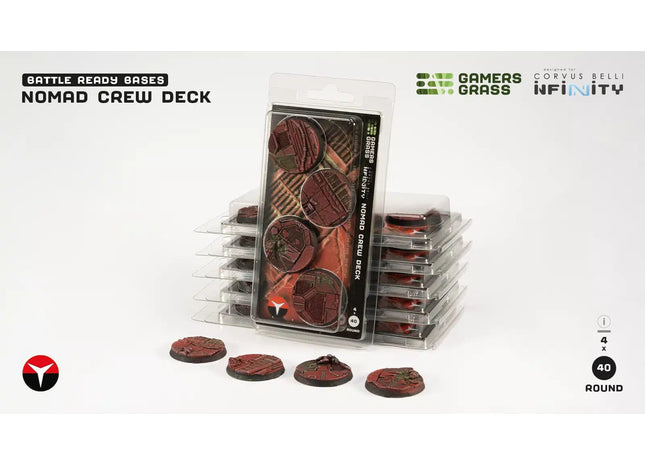 Gamers Guild AZ GamersGrass GamersGrass: Nomad Crew Deck Bases, Round 40mm (x4) GamersGrass