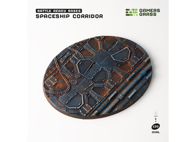 Gamers Guild AZ GamersGrass GamersGrass: Spaceship Corridor Bases, Oval 120mm (x1) GamersGrass