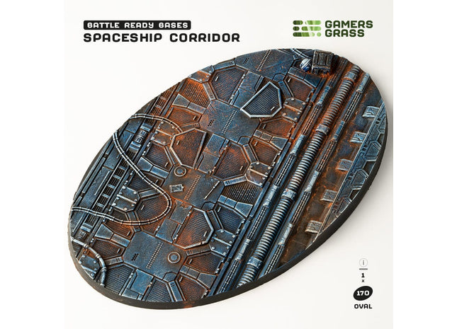 Gamers Guild AZ GamersGrass GamersGrass: Spaceship Corridor Bases, Oval 170mm (x1) GamersGrass