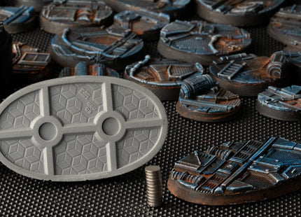 Gamers Guild AZ GamersGrass GamersGrass: Spaceship Corridor Bases, Oval 60mm (x4) GamersGrass