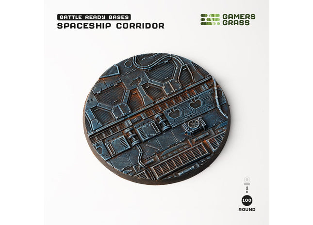 Gamers Guild AZ GamersGrass GamersGrass: Spaceship Corridor Bases, Round 100mm (x1) GamersGrass
