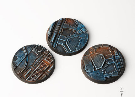 Gamers Guild AZ GamersGrass GamersGrass: Spaceship Corridor Bases, Round 50mm (x3) GamersGrass