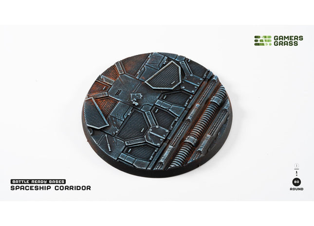 Gamers Guild AZ GamersGrass GamersGrass: Spaceship Corridor Bases, Round 80mm (x1) GamersGrass
