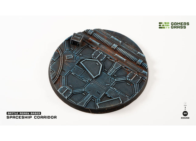 Gamers Guild AZ GamersGrass GamersGrass: Spaceship Corridor Bases, Round 90mm (x1) GamersGrass