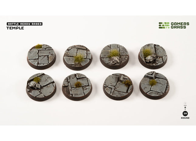Gamers Guild AZ GamersGrass GamersGrass: Temple Bases, Round 28mm (x8) GamersGrass