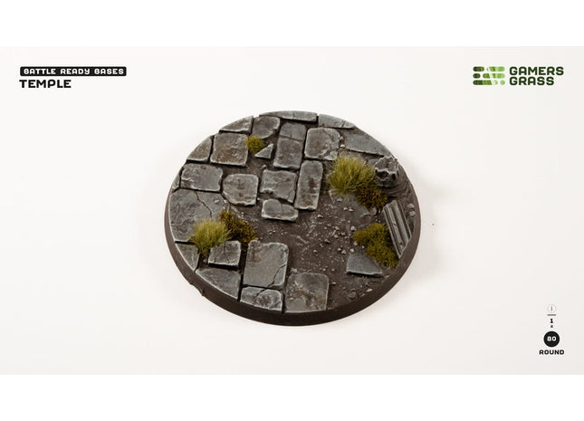 Gamers Guild AZ GamersGrass GamersGrass: Temple Bases, Round 80mm (x1) GamersGrass