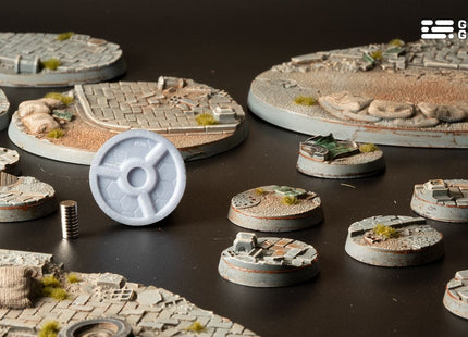 Gamers Guild AZ GamersGrass GamersGrass: Urban Warfare Bases, Round 28mm (x8) GamersGrass
