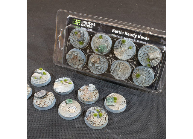 Gamers Guild AZ GamersGrass GamersGrass: Urban Warfare Bases, Round 32mm (x8) GamersGrass