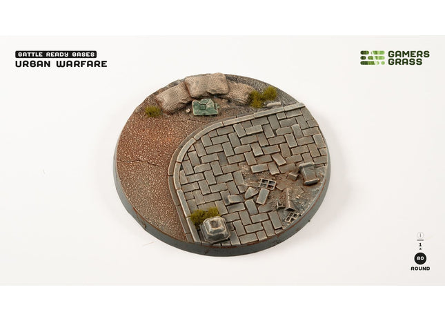 Gamers Guild AZ GamersGrass GamersGrass: Urban Warfare Bases, Round 80mm (x1) GamersGrass