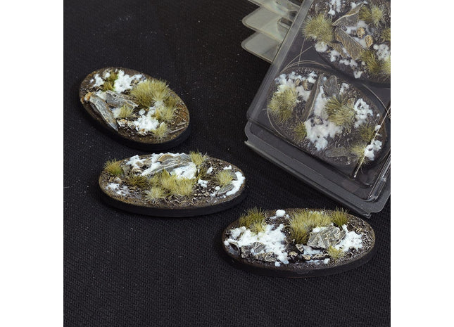 Gamers Guild AZ GamersGrass GamersGrass: Winter Bases, Oval 75mm (x3) GamersGrass